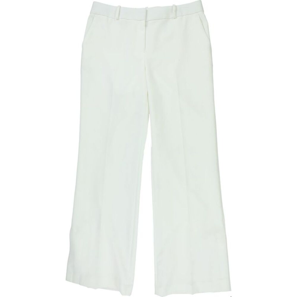 Karl Lagerfeld Womens Styled Wide Leg Casual Pants, White, 10, DM